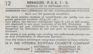 Heracles - P.E.C., 25 september 1932